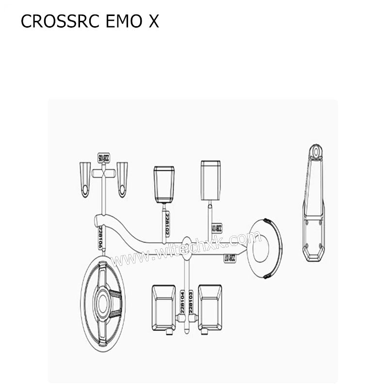 CROSSRC EMO X Parts Rearview Mirror Trim (BAG S) CS-97401121