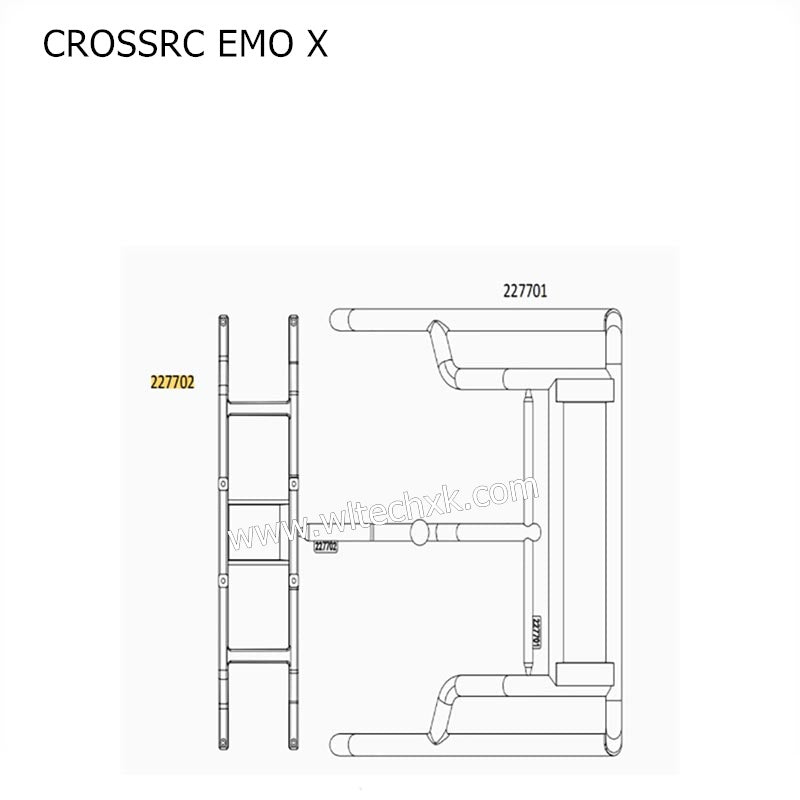 CROSSRC EMO X Parts Tail Pipe Rack (BAG O) CS-97401118-1