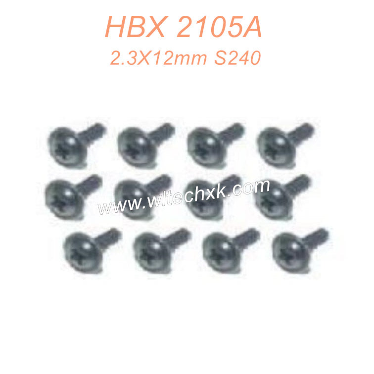 68-HAIBOXING 2105A T10 Parts Flange Head Self Tapping Screws PWTHO2.3X12mm S240
