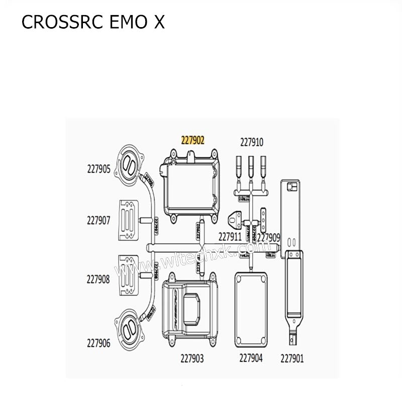 CROSSRC EMO X Parts Light Cup Equipment Box (BAG-Q) CS-97401119