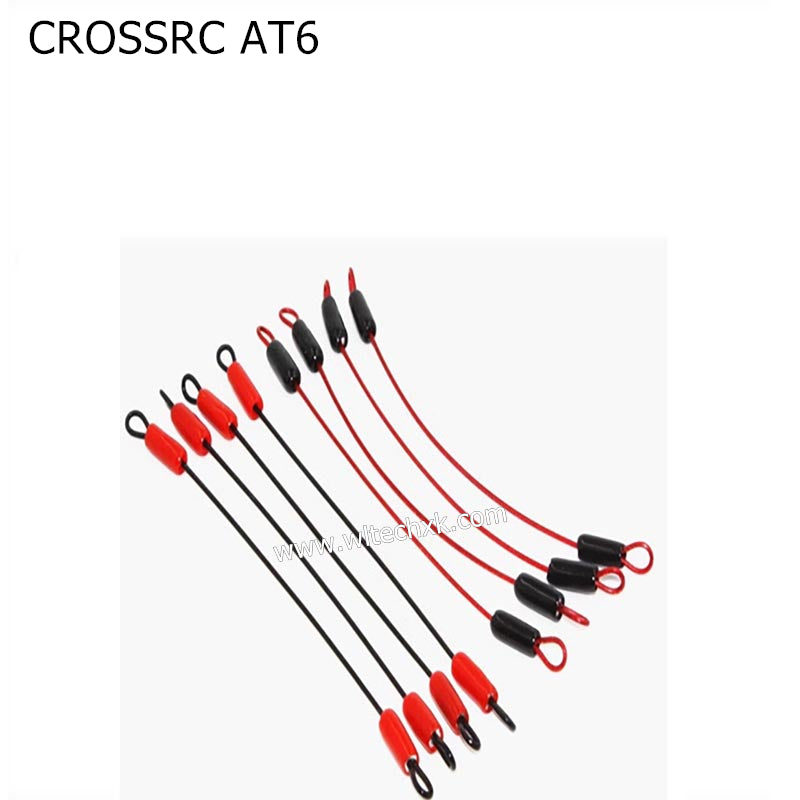 CROSSRC AT6 Parts Car Shell Buckle Anti lost Rope Pull Rope Rubber Coated Steel Wire 2 Pack-2