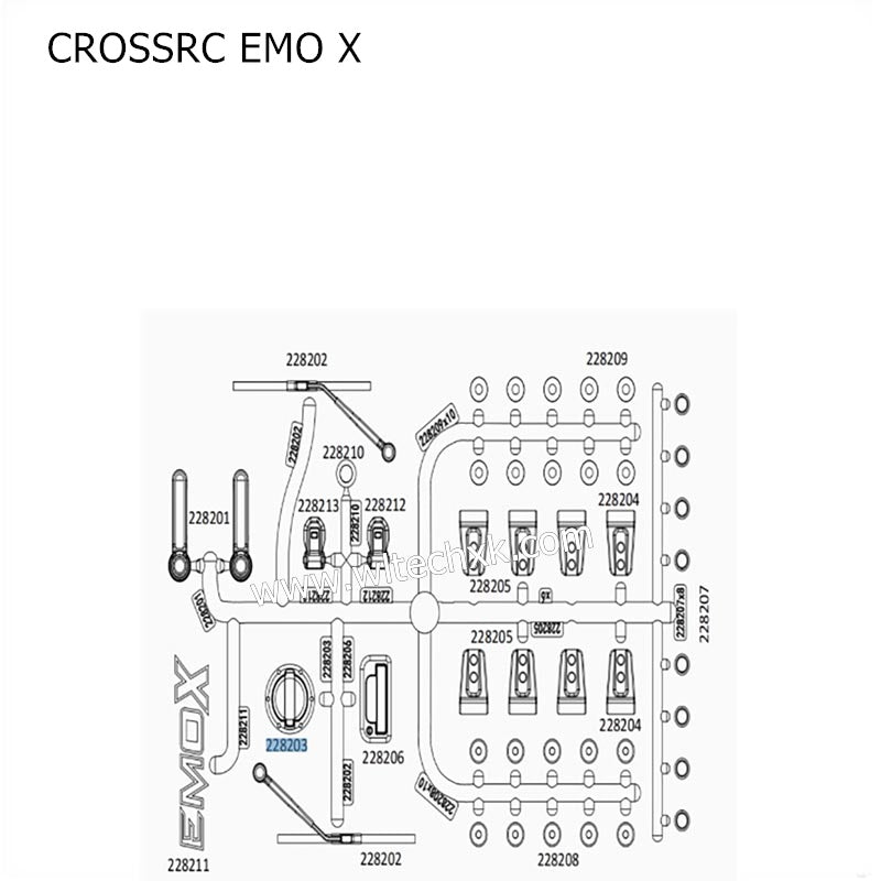 CROSSRC EMO X Parts Car Body Decoration (BAG P) CS-97401113
