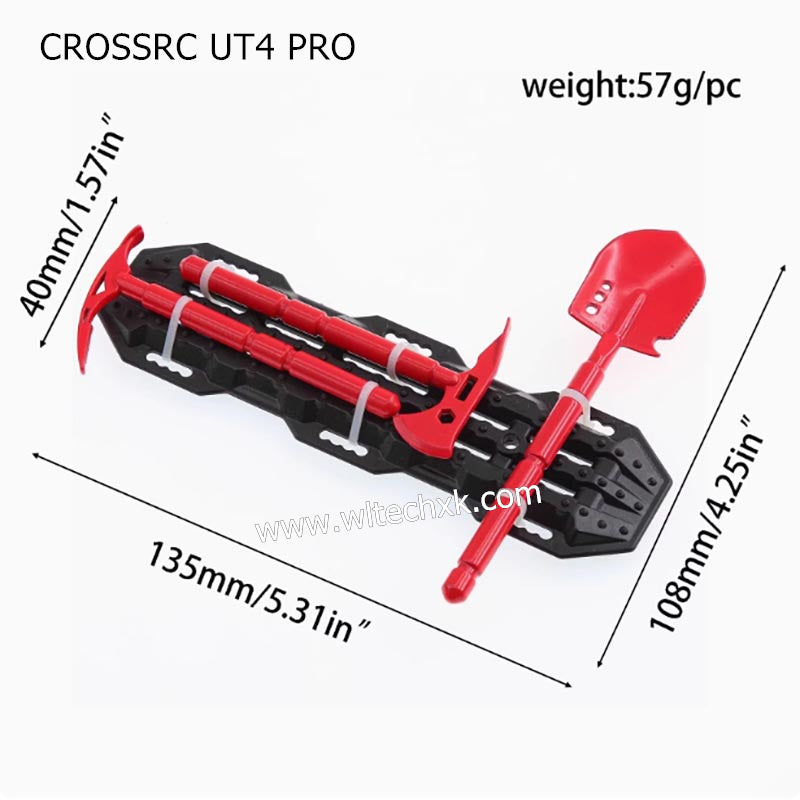 CROSSRC UT4 PRO Parts RC Mood Parts Shovel Axe Pickaxe Escape Board BLACK
