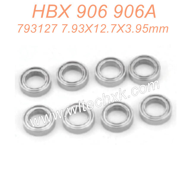 793127 HBX 906 906A RC Car Parts Bearing 7.93X12.7X3.95mm