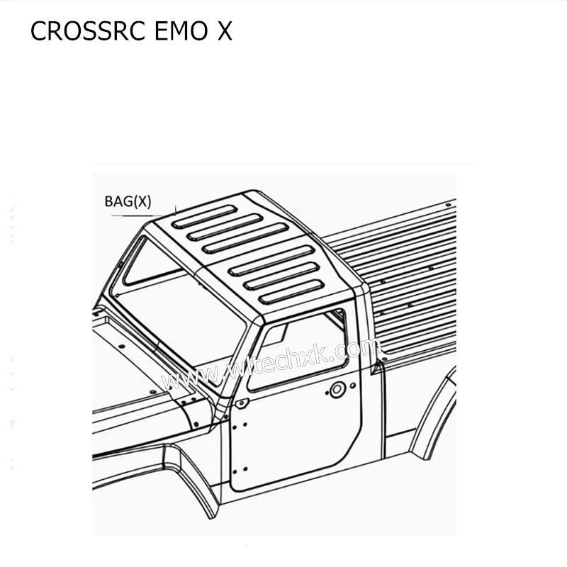 CROSSRC EMO X Parts Dark Gray Car Shell Assembly CS-97401241