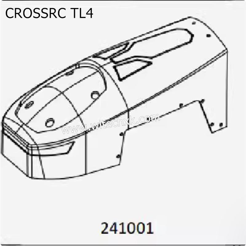 CROSSRC TL4 Parts PC Transparent Front Hatch 241001 CS-97401376