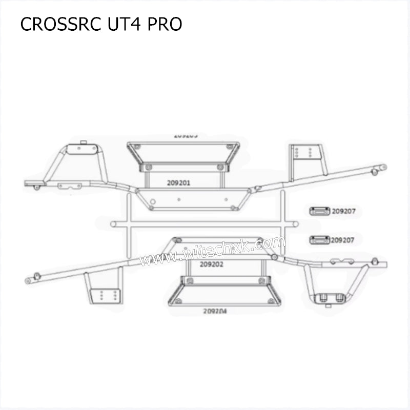 CROSSRC UT4 PRO Parts Pipe Frame Lower Assembly CS-97401308