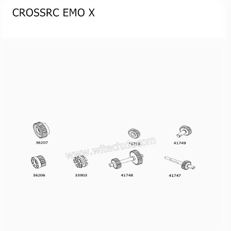 CROSSRC EMO X Parts Transmission Gold Gear Assembly 36207 CS-97401070