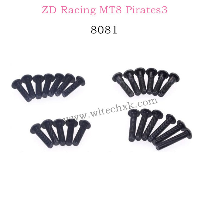 ZD Racing MT8 Pirates3 Parts Button Head Screw Set 8081