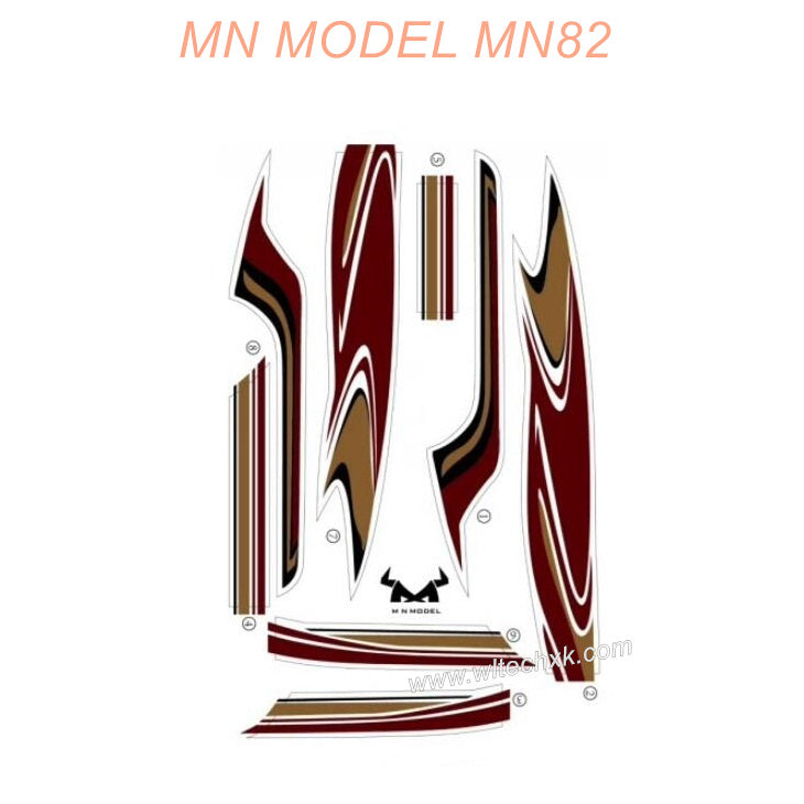 82P-04 MN MODEL MN82 RC CAR Parts Decorative stickers
