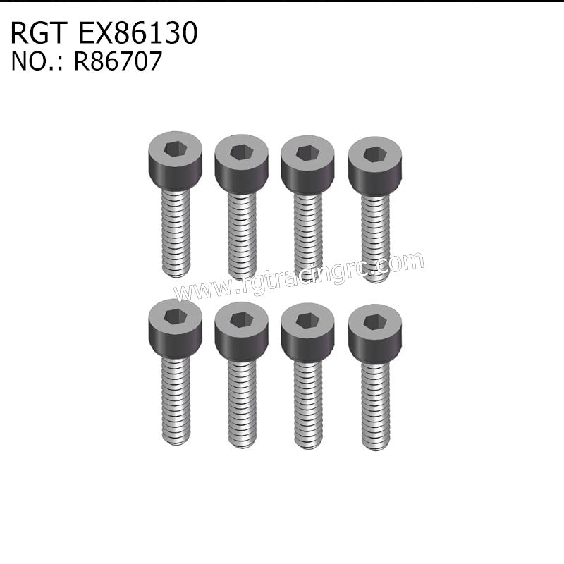 RGT EX86130 Original Parts Cap Head 2X5(Black) R86707