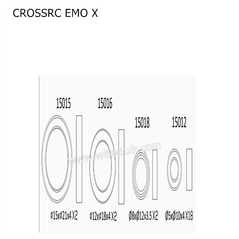 CROSSRC EMO X Parts Axle Bearing Assembly CS-97401088