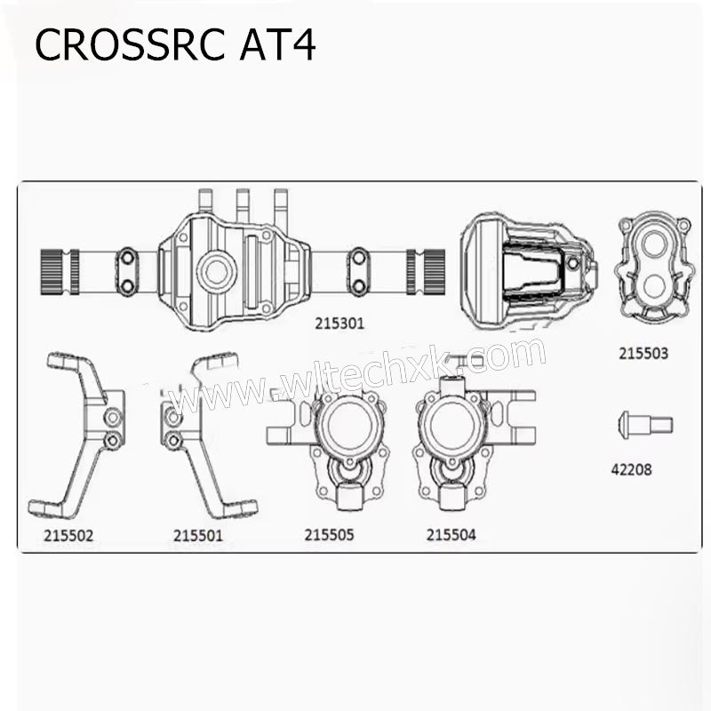CROSSRC AT4 Parts Strengthened Front and Rear Door Bridge Straight Bridge-1