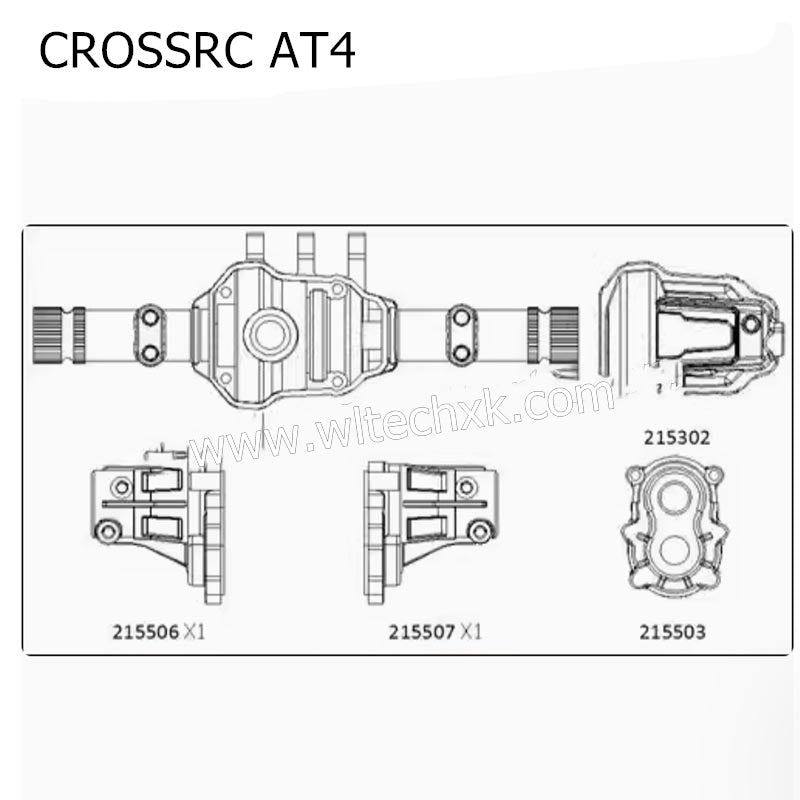 CROSSRC AT4 Parts Strengthened Front and Rear Door Bridge Straight Bridge-2