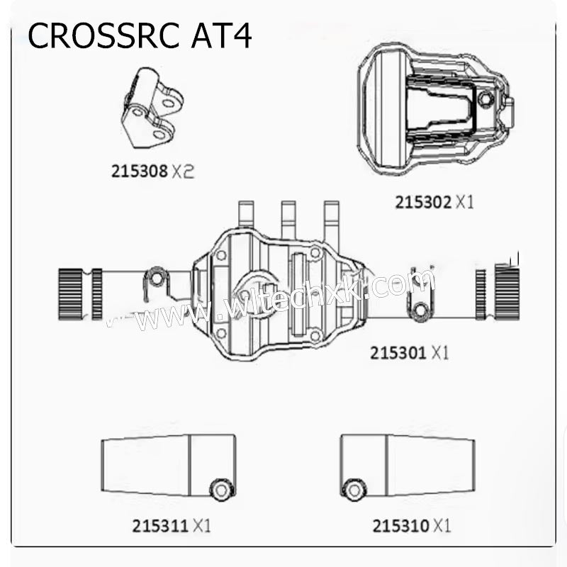CROSSRC AT4 Parts Strengthened Front and Rear Door Bridge Straight Bridge-4