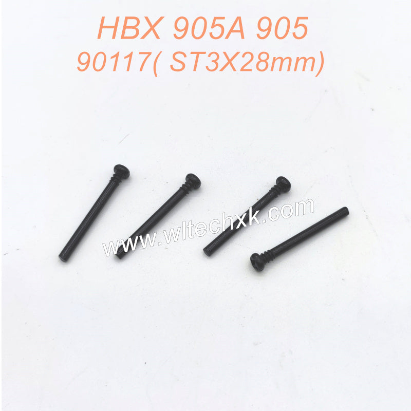 90117 Front Rear Upper Suspension Arm Hinge Pins ( ST3X28mm) Parts for HAIBOXING 905A 905