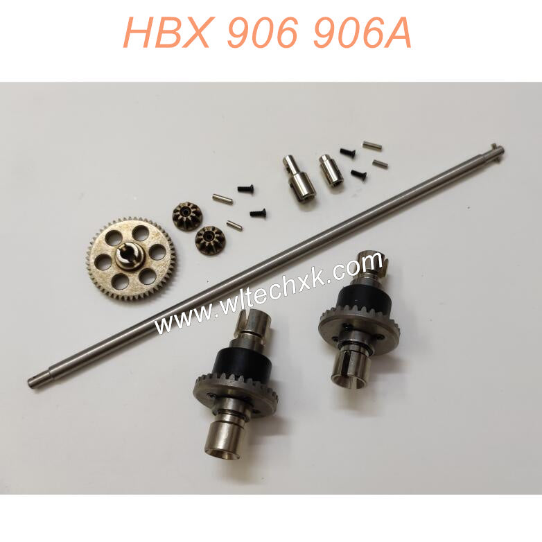 90203+90211+90202-HBX 906A RC Car Upgrade Parts Main Drive Shaft Kit+Upgrade Differential
