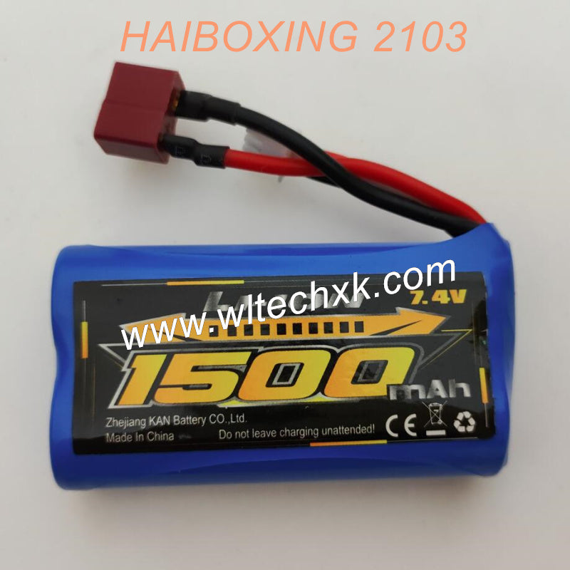 90219-HAIBOXING 2103 Parts 18650 7.4V Lion Battery 1500mAh T Plug