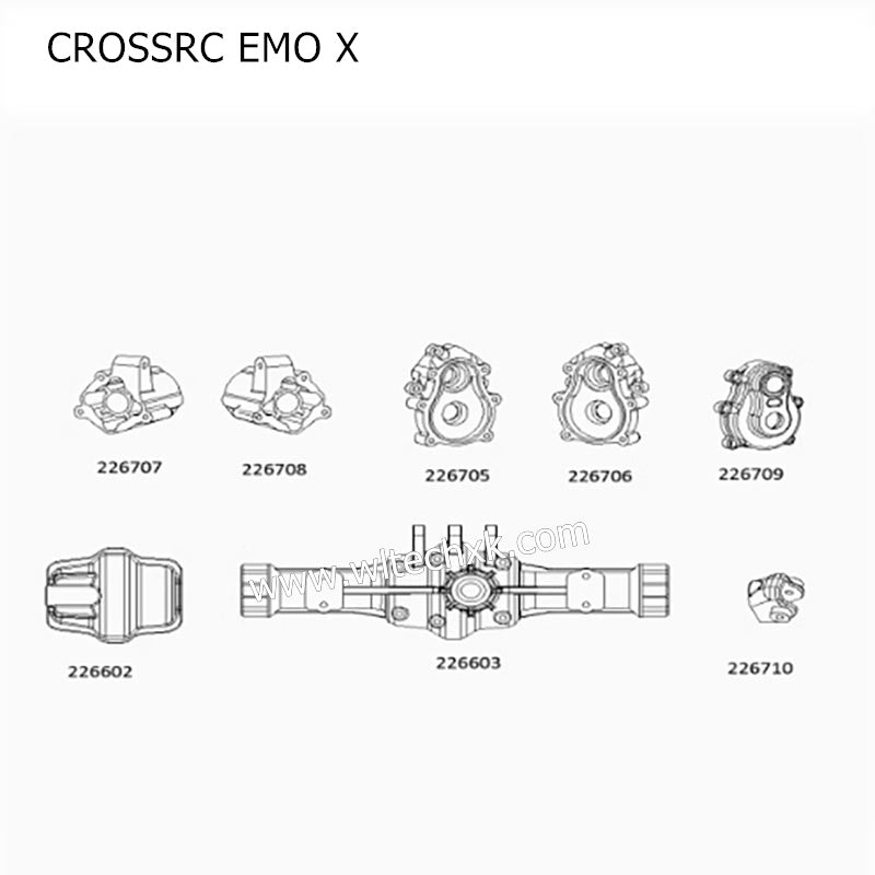 CROSSRC EMO X Parts Rear Axle Housing Assembly 226603 CS-97401083