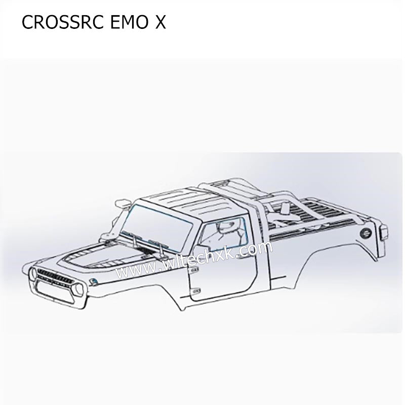 CROSSRC EMO X Parts Fully Transparent Body Assembly CS-97401094