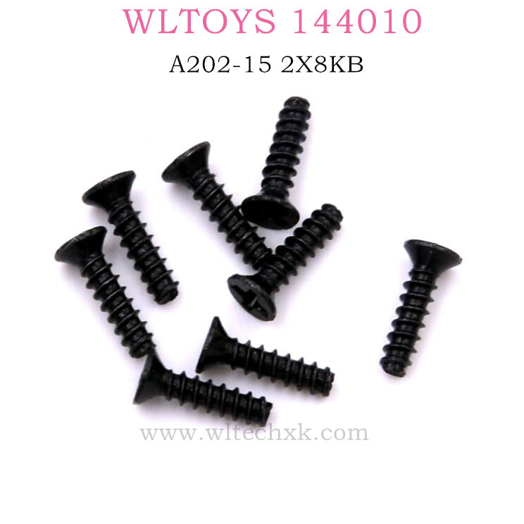 WLTOYS 144010 RC Car Original Parts A202-15 Cross flat head screw 2X8KB