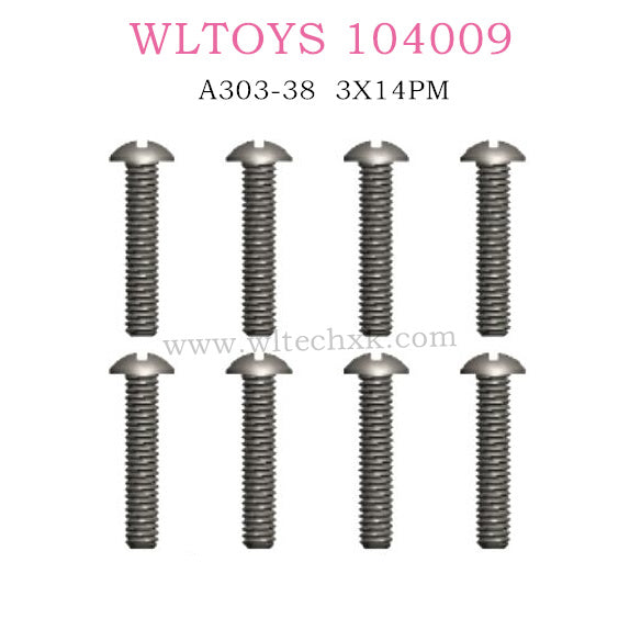 WLTOYS 104009 RC Car 3X14PM D5.5 Phillips hea3X14PM D5.5 Phillips head screwd screw