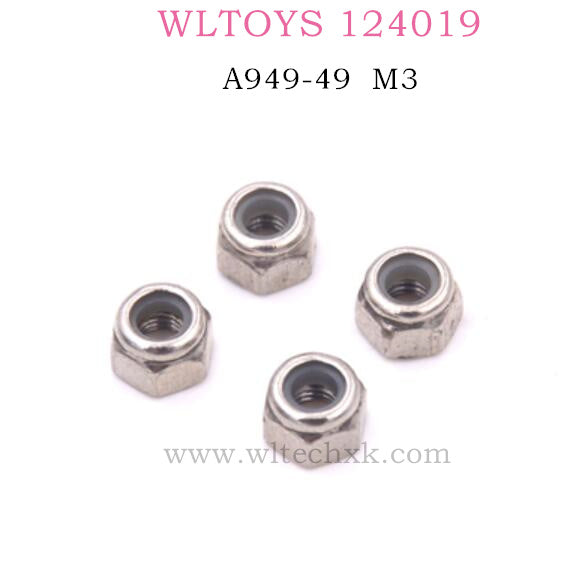 WLTOYS 124019 RC Car A949-49 M3 Lock Nuts