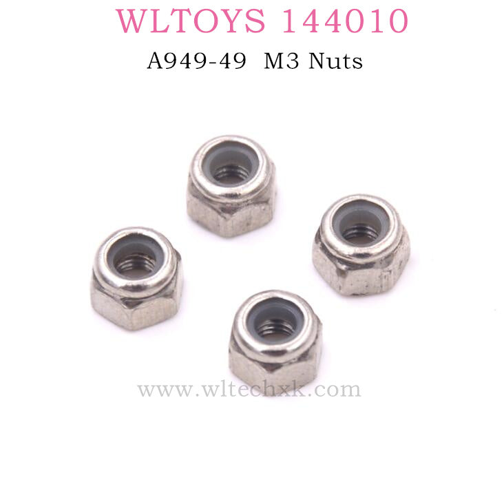 WLTOYS 144010 RC Car Original Parts A949-49 M3 Nuts