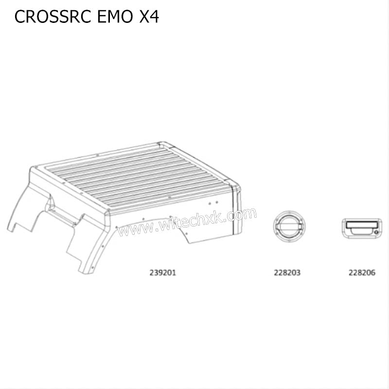 CROSSRC EMO X4 Parts Rear Body (orange) CS-97401283