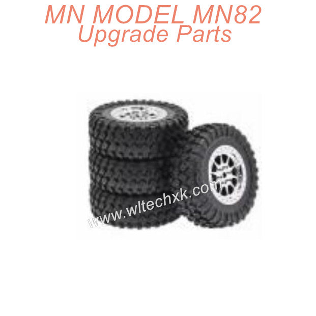 D4U-06 MN MODEL MN82 Upgraded Parts Black High-Grip Tires