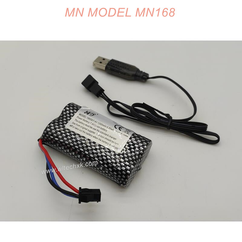 E0-01 E0-12 MN Model MN168 RC Car Parts 7.4V 1200mAh Battery+USB Charger-1