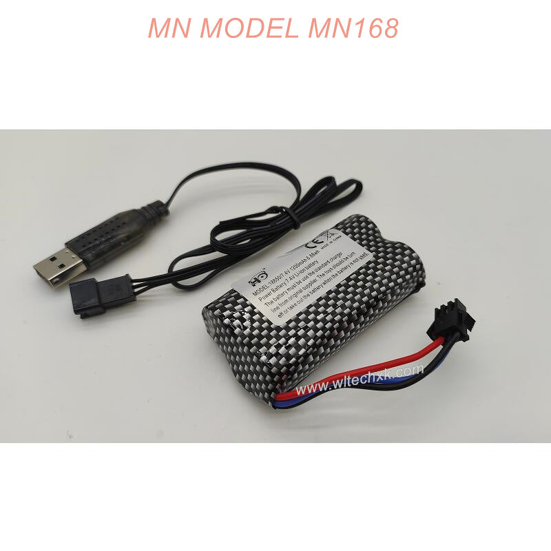 E0-01 E0-12 MN Model MN168 RC Car Parts 7.4V 1200mAh Battery+USB Charger