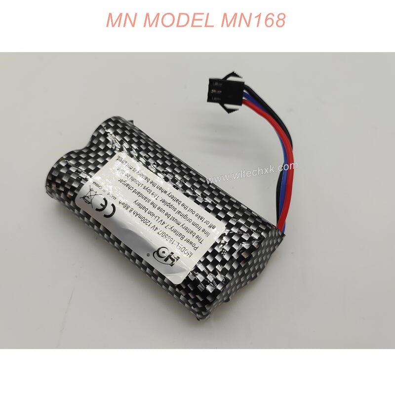 E0-12-MN RC MN168 Parts Battery 18650 7.4V 1200mAh SM3P Plug
