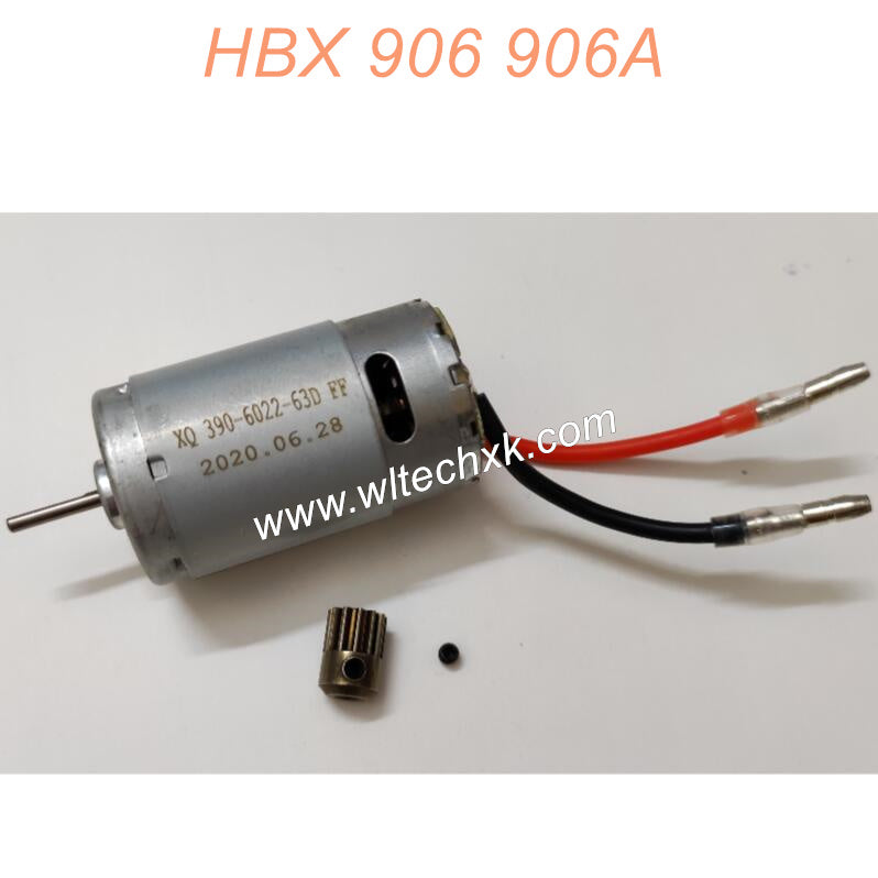 HBX 906 Parts 390 Brushed Motor 90125+Motor Gear 90128 (This is a brushed version of the motor, which can only be used on a brushed car) (2)