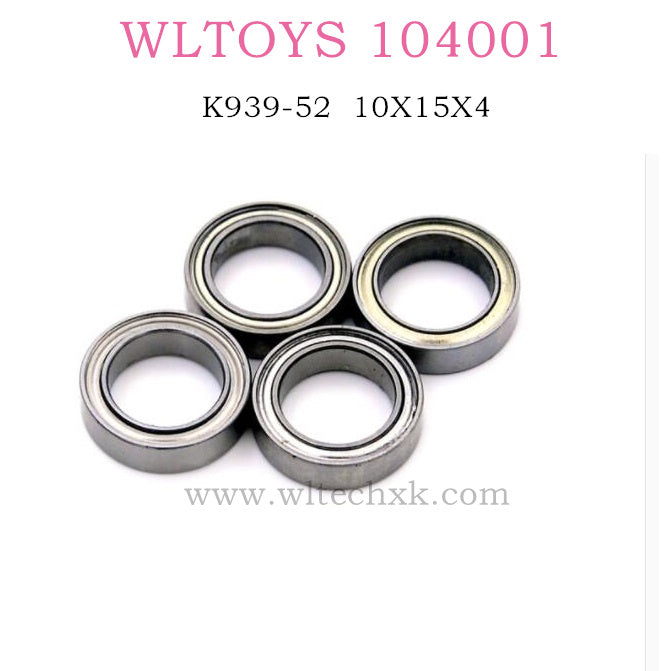 WLTOYS 104001 RC Car Original parts Rolling Bearing 10X15X4 K939-52