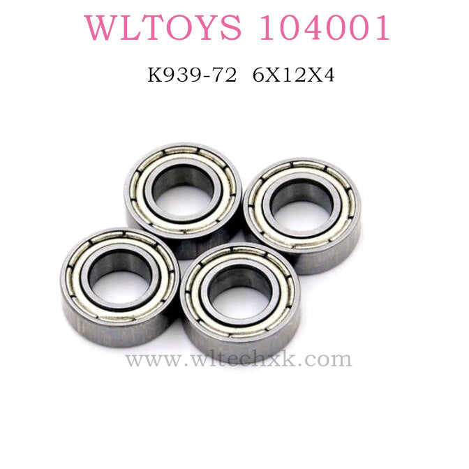 WLTOYS 104001 RC Car Original parts Rolling Bearing 6X12X4 K939-72