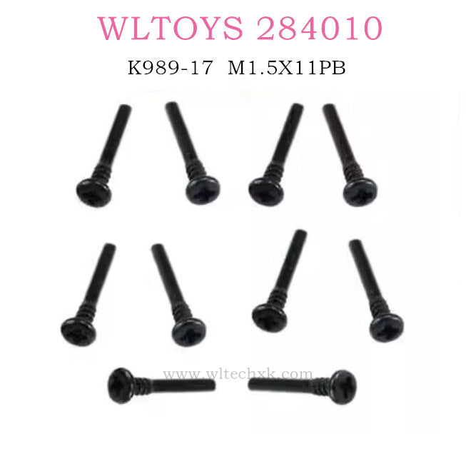 WLTOYS 284010 Original part K989-17 Half screw M1.5X11PB