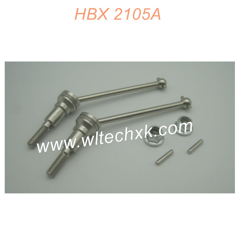 M16105-HAIBOXING 2105A T10 Parts Front Metal Universal Shafts+Pins+Lock Nut M4