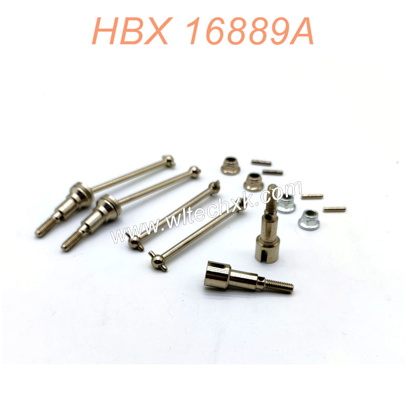 M16105+M16106+M16107-HAIBOXING 16889A PRO Parts Metal Drive Shaft Set Kit (For Brushless Version Car)