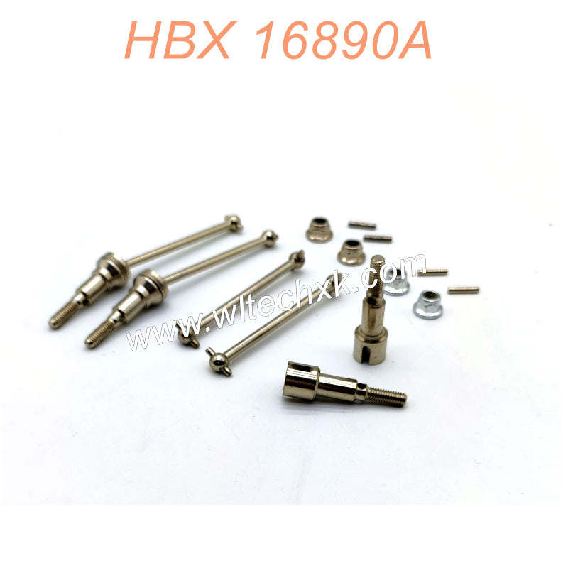 M16105+M16106+M16107-HAIBOXING 16890A PRO Parts Metal Drive Shaft Set Kit  (For Brushless Version Car)