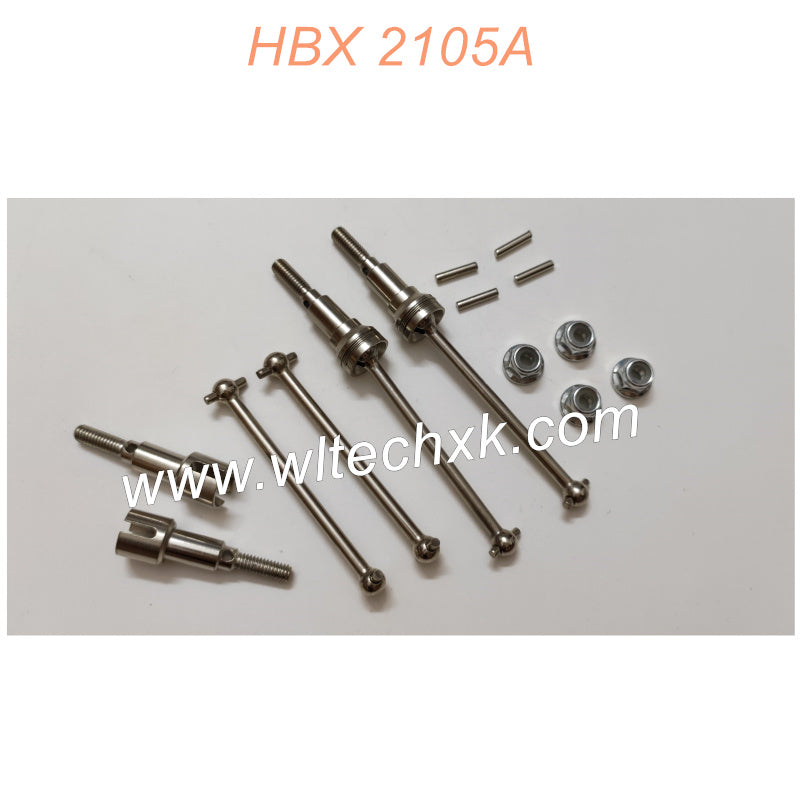 M16105+M16106+M16107-HAIBOXING 2105A T10 Upgrade Parts Metal Drive Shaft Set Kit