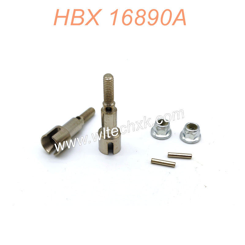 M16107-HAIBOXING 16890A PRO Parts Metal Rear Wheel Shafts+Pins+M4 Lock Nut  (For Brushless Version Car)