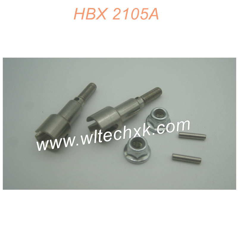 M16107-HAIBOXING 2105A T10 Parts Rear Metal Wheel Shafts+Pins+Lock Nut M4