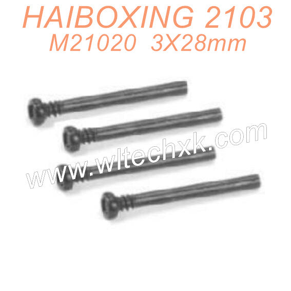 M21020-HAIBOXING 2103 Parts Front Upper Suspension Hinge Bolts 3X28mm