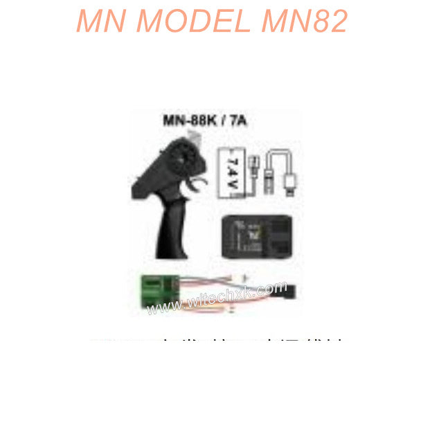 MN-88K-7A.O MN MODEL MN82 RC CAR Parts 2CH Transmitter 7A ESC and USB Charger