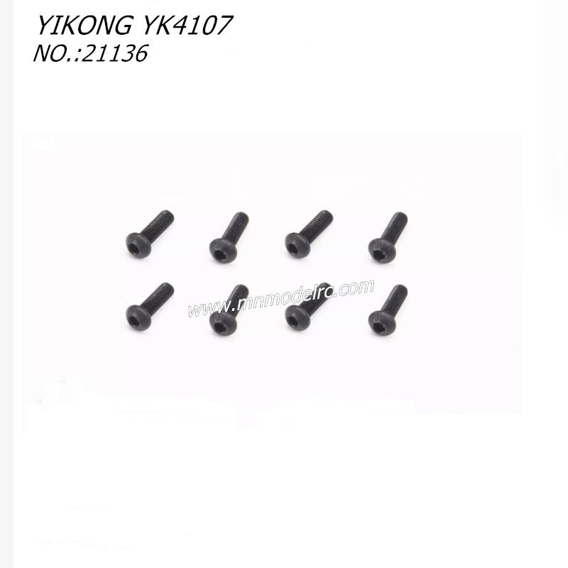 YIKONG YK4107 RC CAR Parts Pan Head Hex Socket Screws (M3x10) 21136