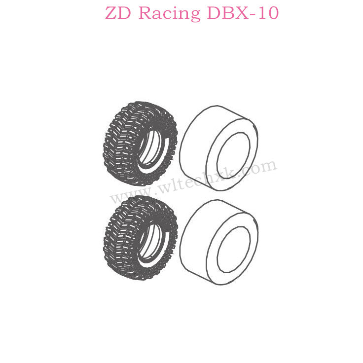 ZD RACING DBX10 Parts Tire and Inserts front 7551