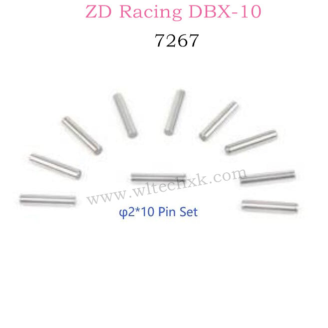 ZD RACING DBX10 Parts φ2X10 Pin Set 7267