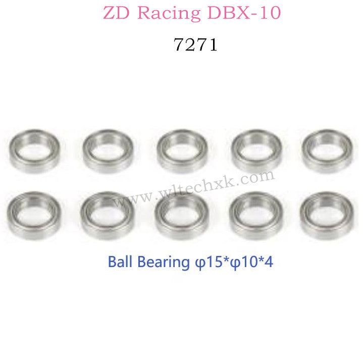 ZD RACING DBX10 Parts Ball Bearing φ15Xφ10X4 7271