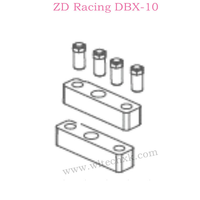 ZD RACING DBX10 Parts Battery holder set Brushless 7527